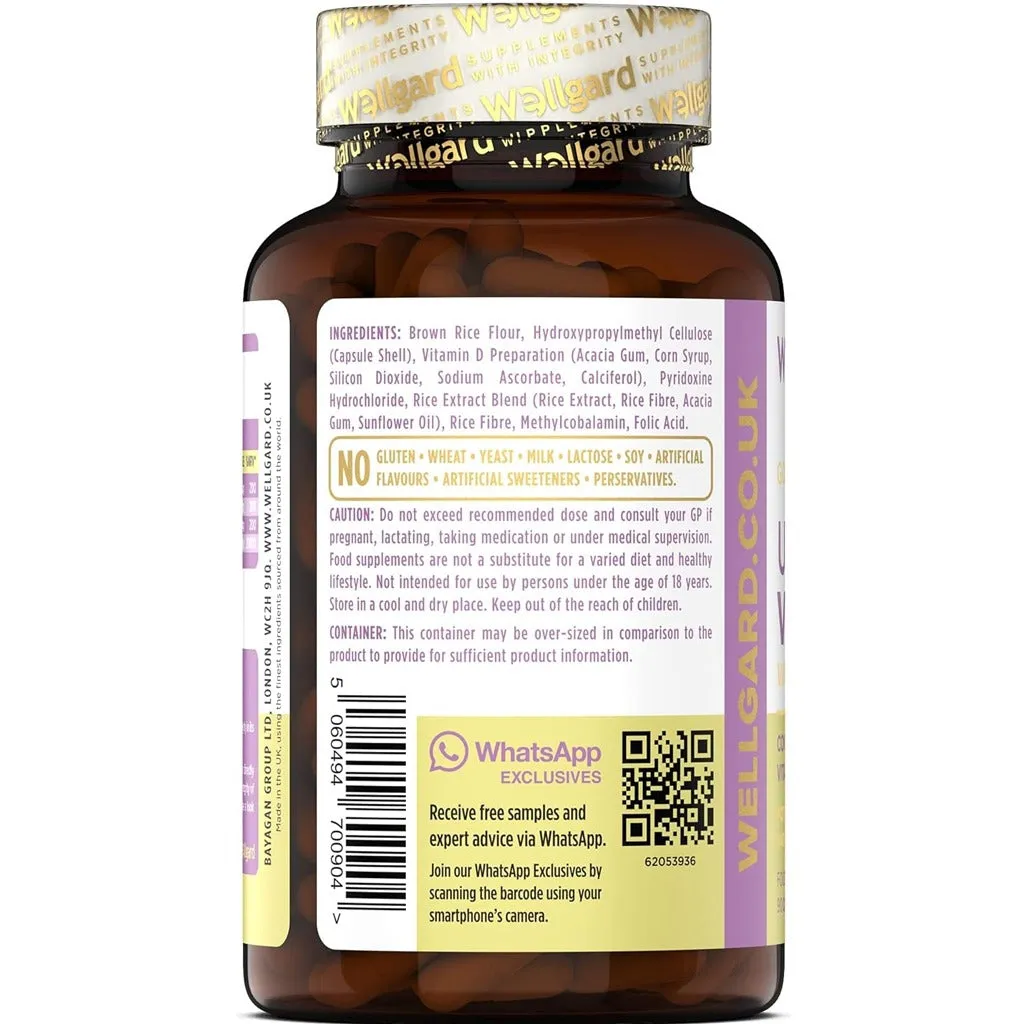 كبسولات فيتامين ب 12 النباتية 90 كبسولة - Wellgard Vegan Vitamin B12 Capsules 90’s