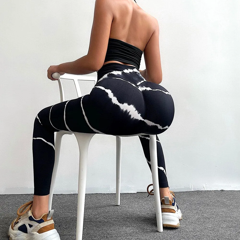 052 High Waist Gym Scrunch Butt Running Training Girl Tight