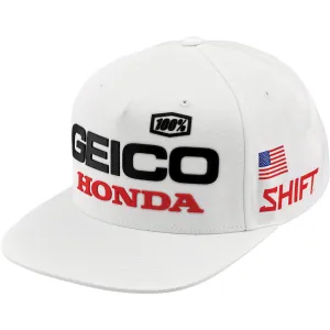 100% Geico Podium Hat - White 20900-000-01