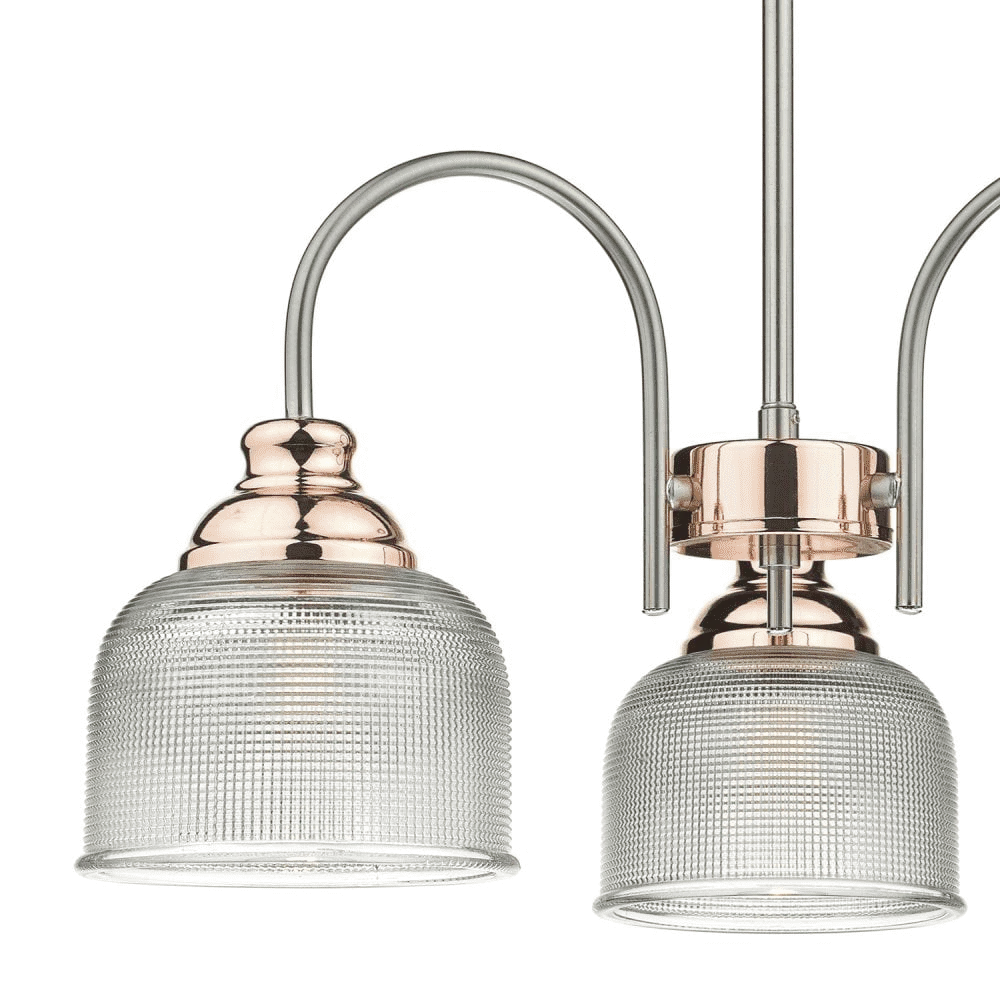 3 Light Copper Pendant Ceiling Light
