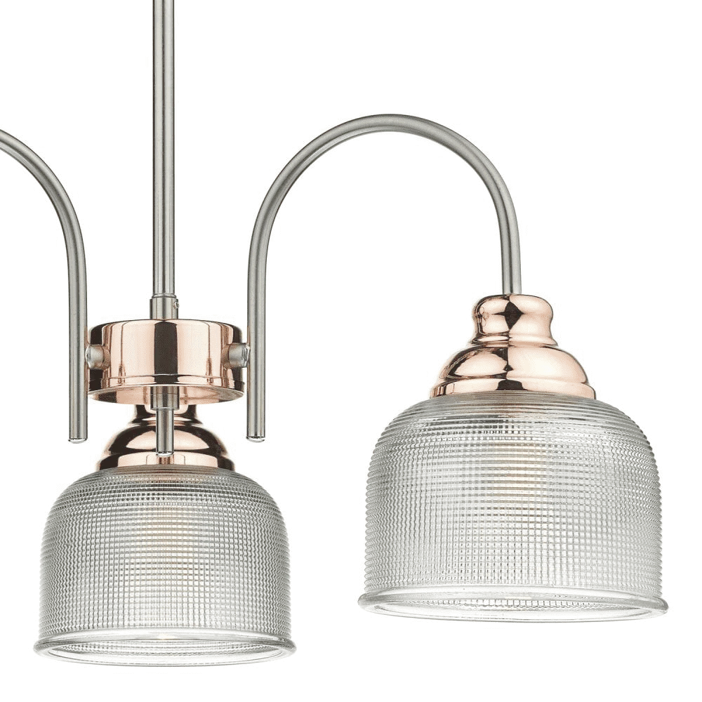 3 Light Copper Pendant Ceiling Light