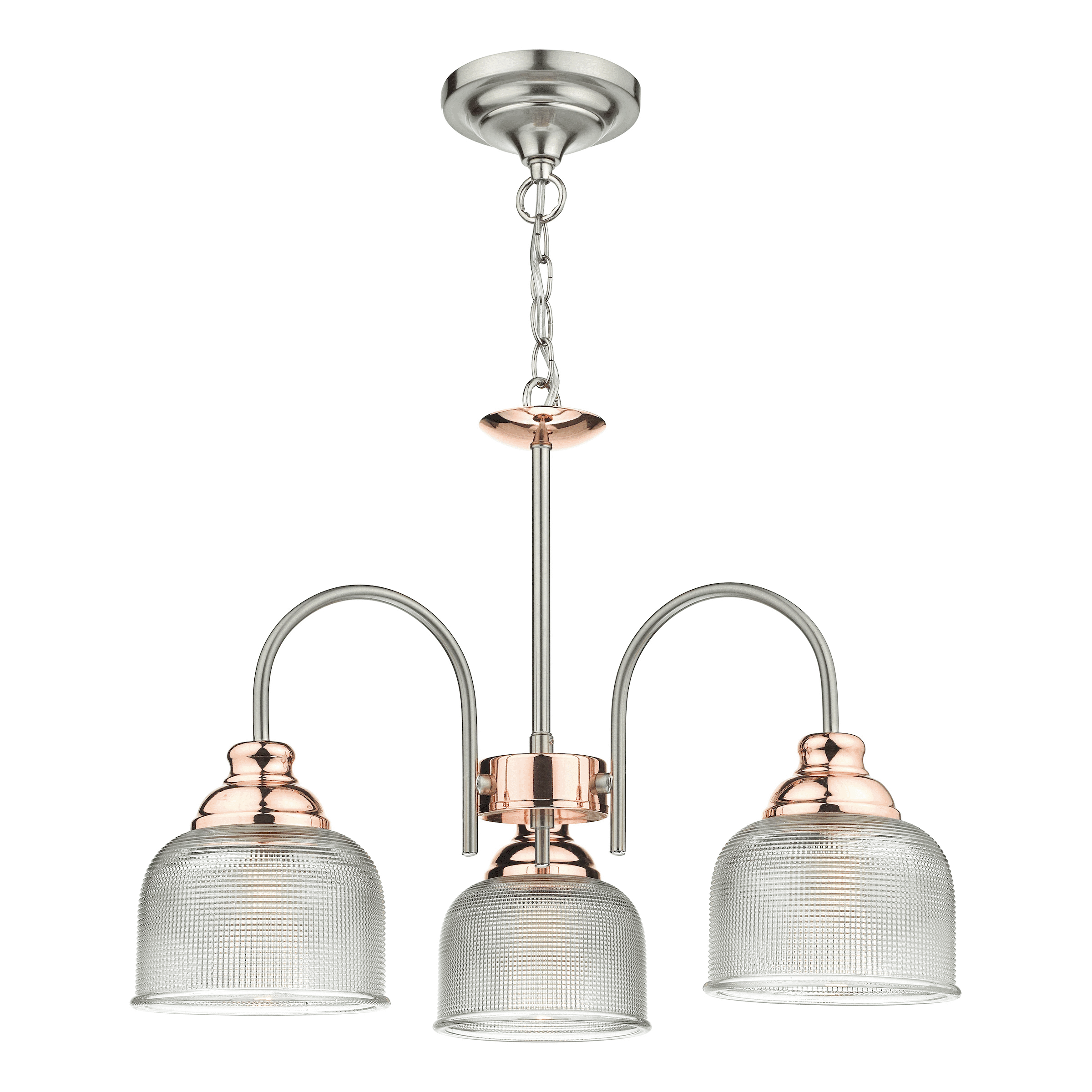 3 Light Copper Pendant Ceiling Light