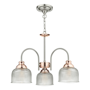 3 Light Copper Pendant Ceiling Light