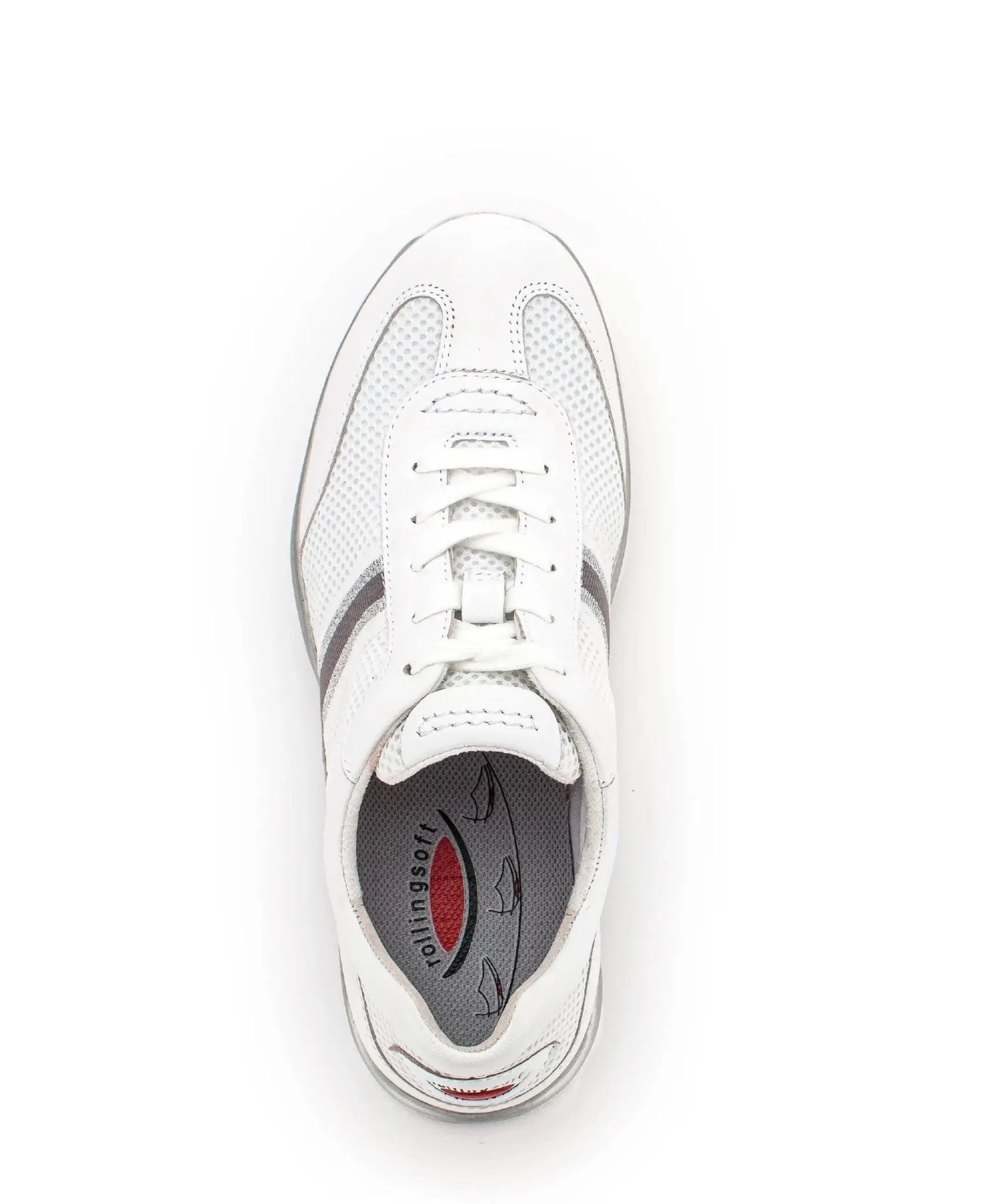 '66.966.51' women's walking rolling sneaker - white