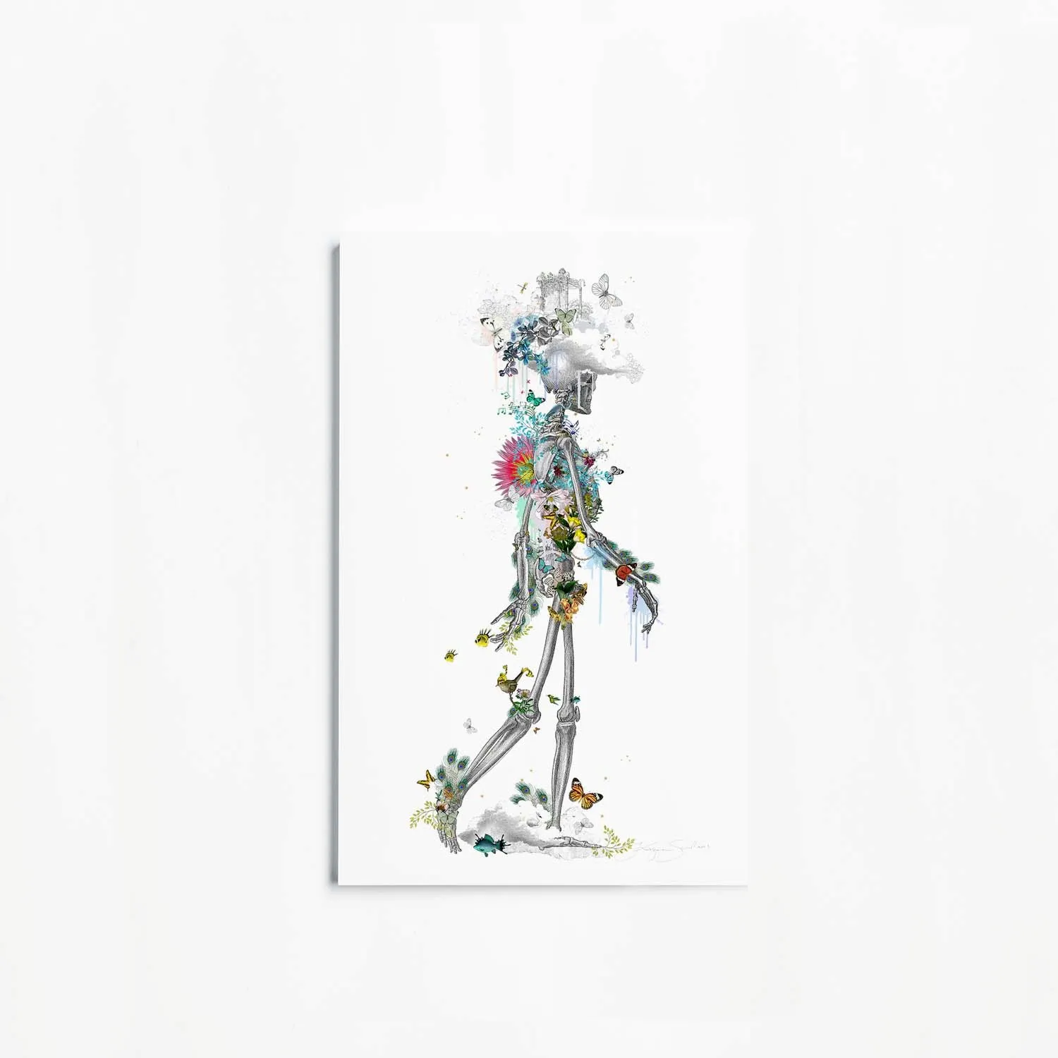 Ad moldu skaltu verda - Drifting Skeleton white - Art Print