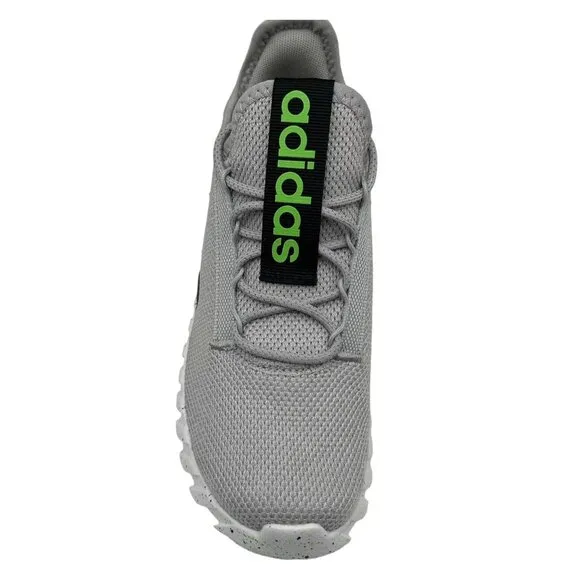 Adidas Kaptir Youth Boy's/Girl's Knit Sneakers Size 6 Gray/Black/Green Lace up