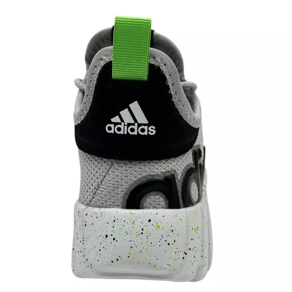Adidas Kaptir Youth Boy's/Girl's Knit Sneakers Size 6 Gray/Black/Green Lace up
