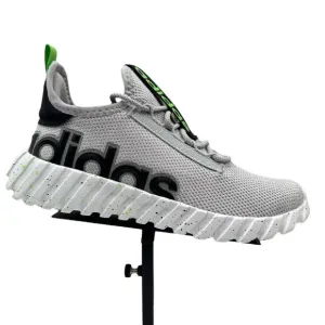 Adidas Kaptir Youth Boy's/Girl's Knit Sneakers Size 6 Gray/Black/Green Lace up