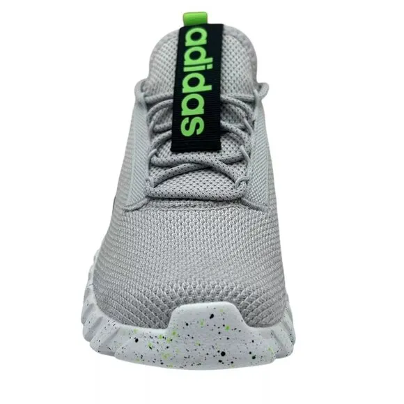 Adidas Kaptir Youth Boy's/Girl's Knit Sneakers Size 6 Gray/Black/Green Lace up