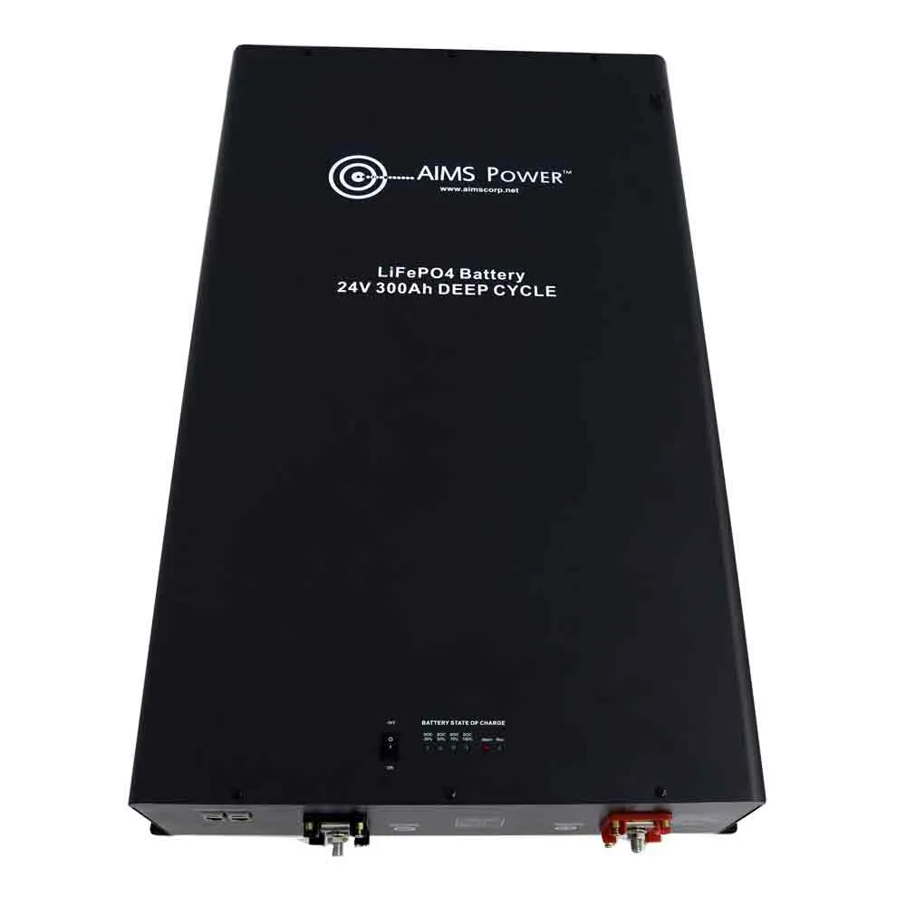 Aims Power Off Grid / Back Up 6000 Watt Pure Sine Inverter Charger 120V & 24V Lithium Battery Kit