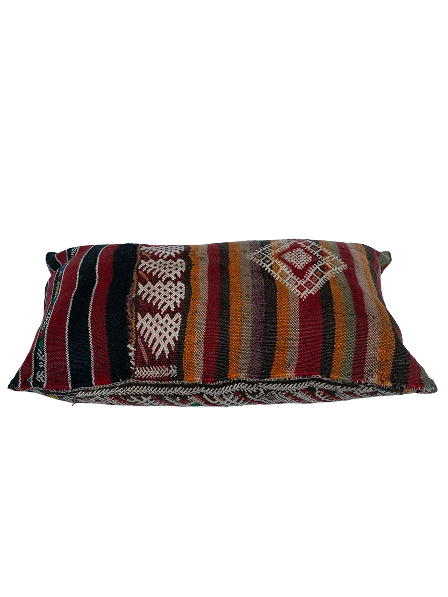 Ain Leuh Vintage Pillow - Maroon Dual Symbol