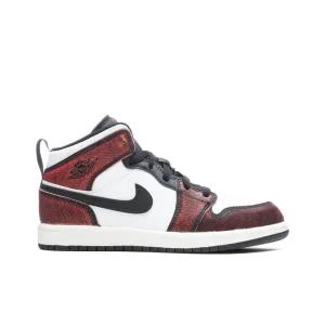 Air Jordan 1 Mid SE (PS) - Black/Infrared 23/Sail
