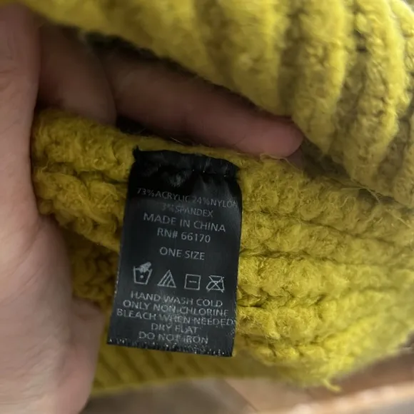 Anthropologie Ribbed Knit Poncho Sweater Lime ONE SIZE