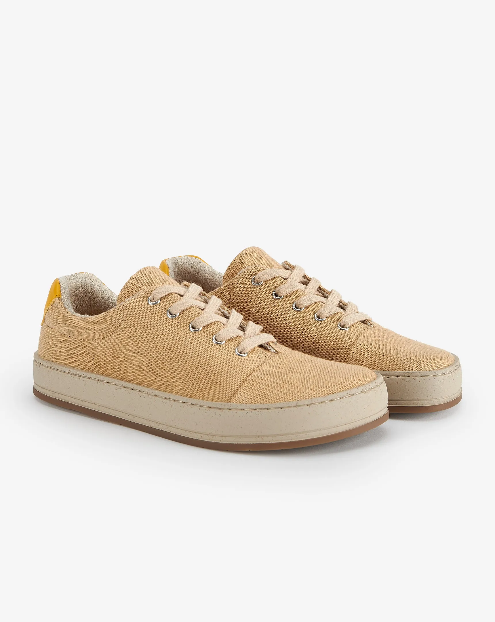 Asher Mali Recycled Vintage Lace-Up Shoes | Vanilla