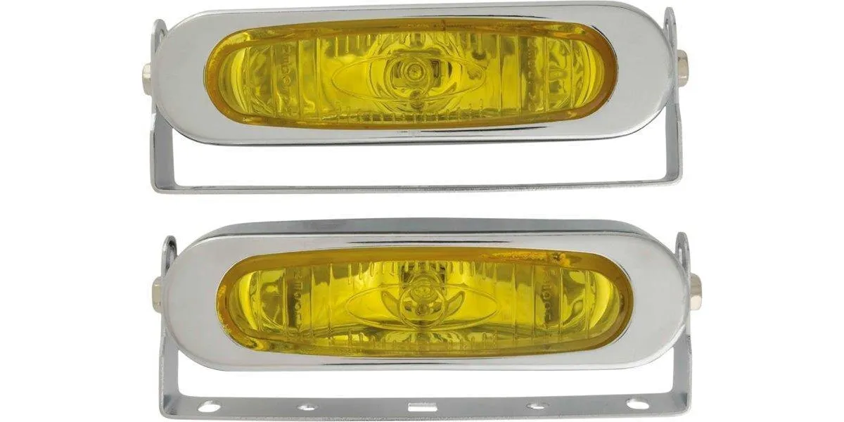 Autogear Slimline Oval Lamp - Yellow/Clear