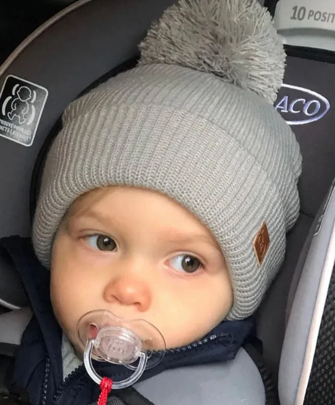Babyfied - Pompom Toque - Light Grey