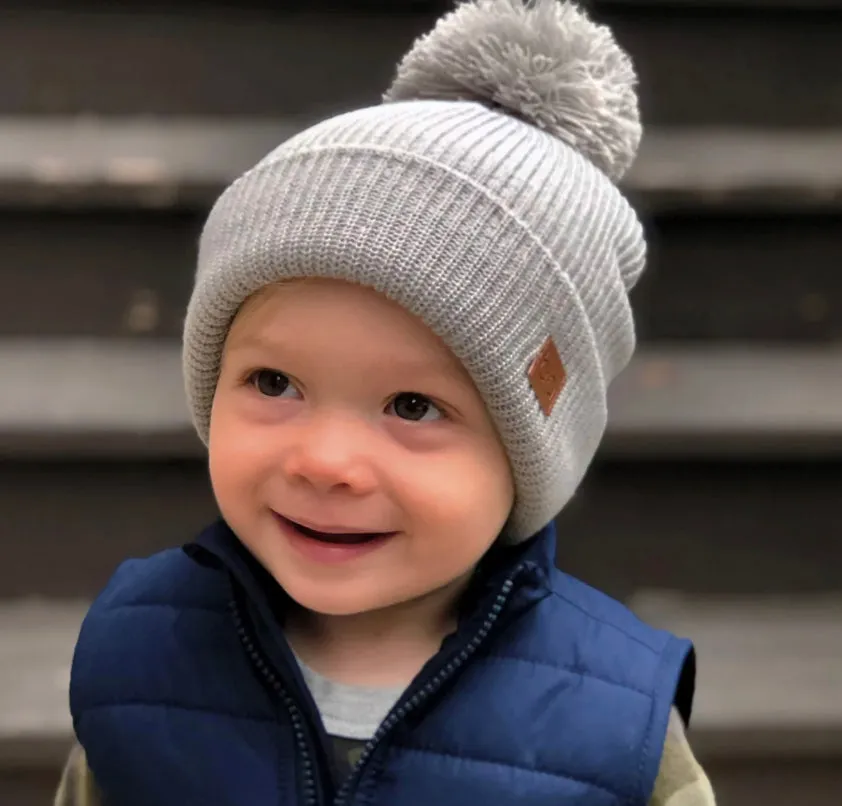Babyfied - Pompom Toque - Light Grey