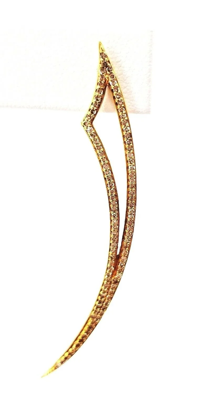 Beautiful Long Drop Earrings Ladies 2.00 Diamonds 18k Yellow Gold Stylish