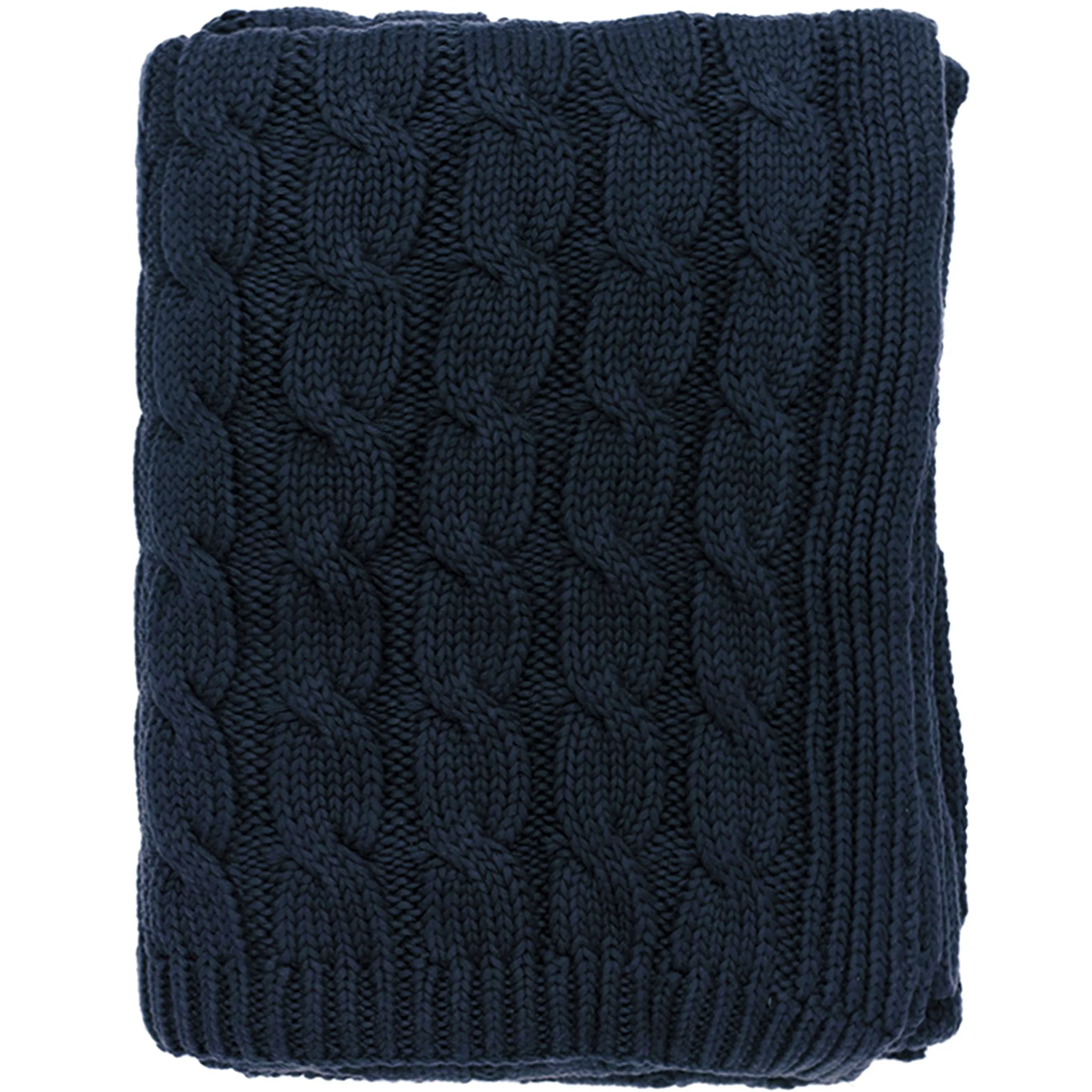 Big Cable Knitted Throw