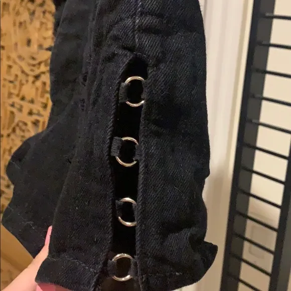 Black carmar shorts ripped