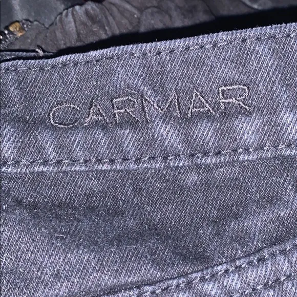 Black carmar shorts ripped