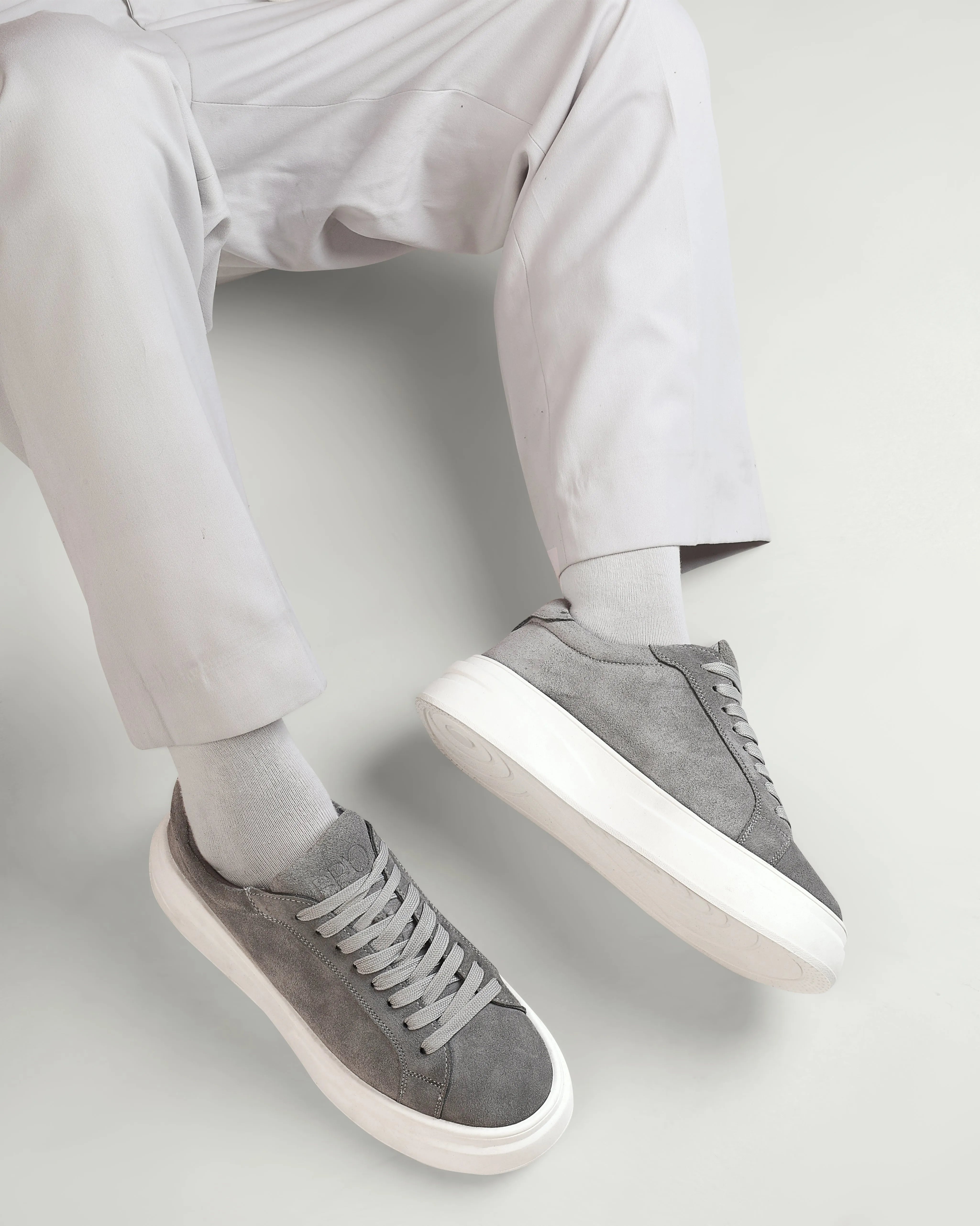 BlancPeak | Plain Gray Sneakers