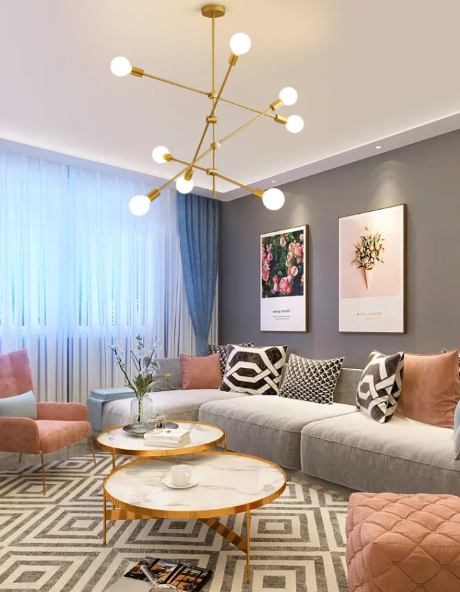 Brass Mobile Chandelier