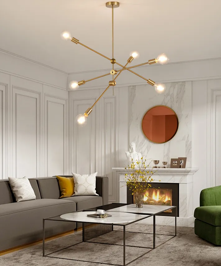 Brass Mobile Chandelier