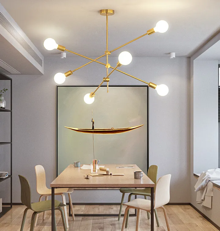 Brass Mobile Chandelier