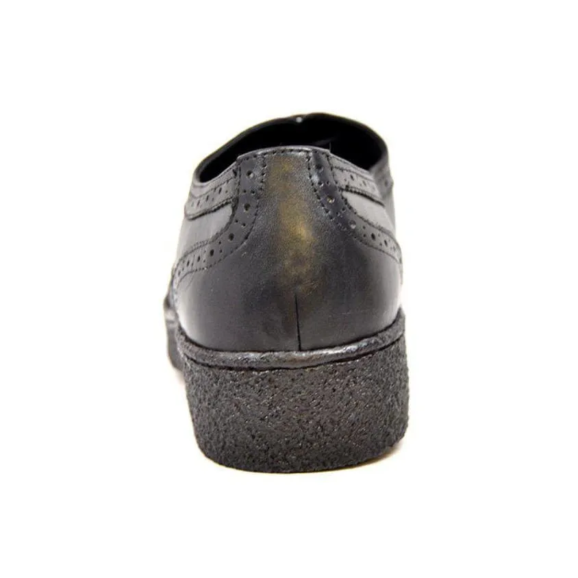 British Walkers Playboy Original Wingtips Men's Gray and Black Leather Custom Made Low Cut Oxfords Ankle Boots