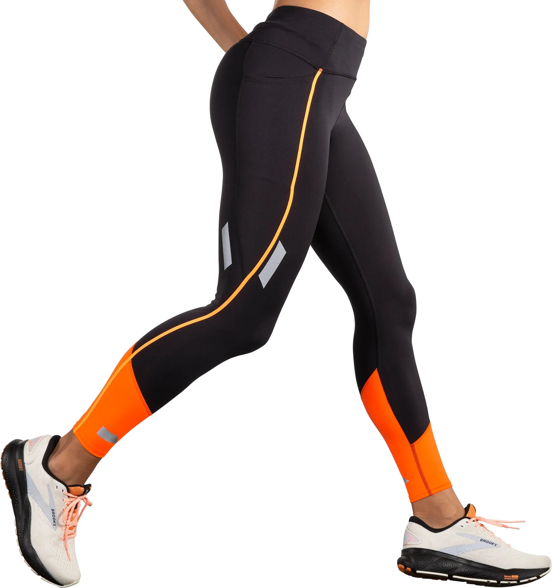 Brooks Run Visible 2.0 Womens Long Running Tights - Black