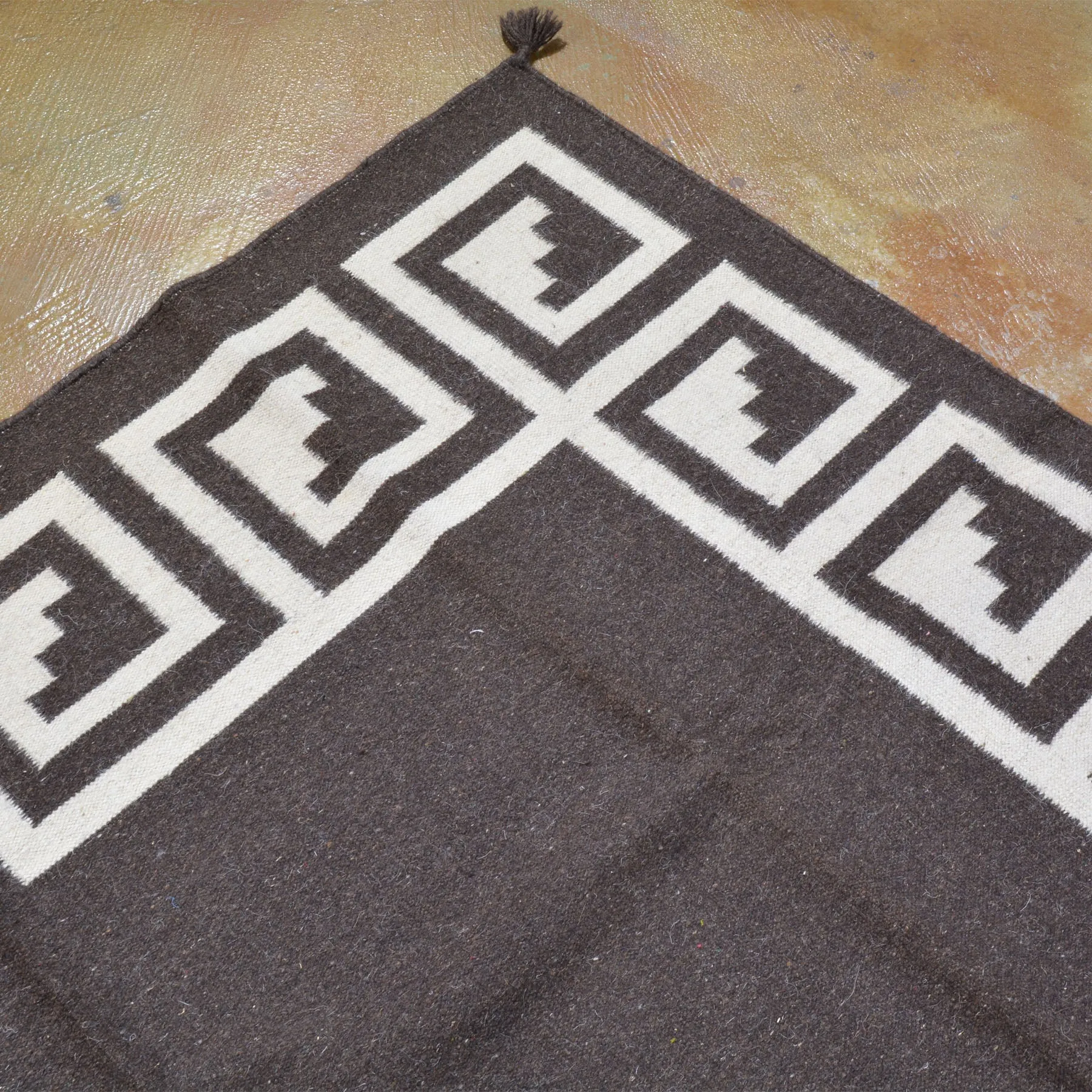 Charcoal Modern Flatweave Handmade Wool Area Rug (Size 6.1 X 9.1) Brrsf-1527
