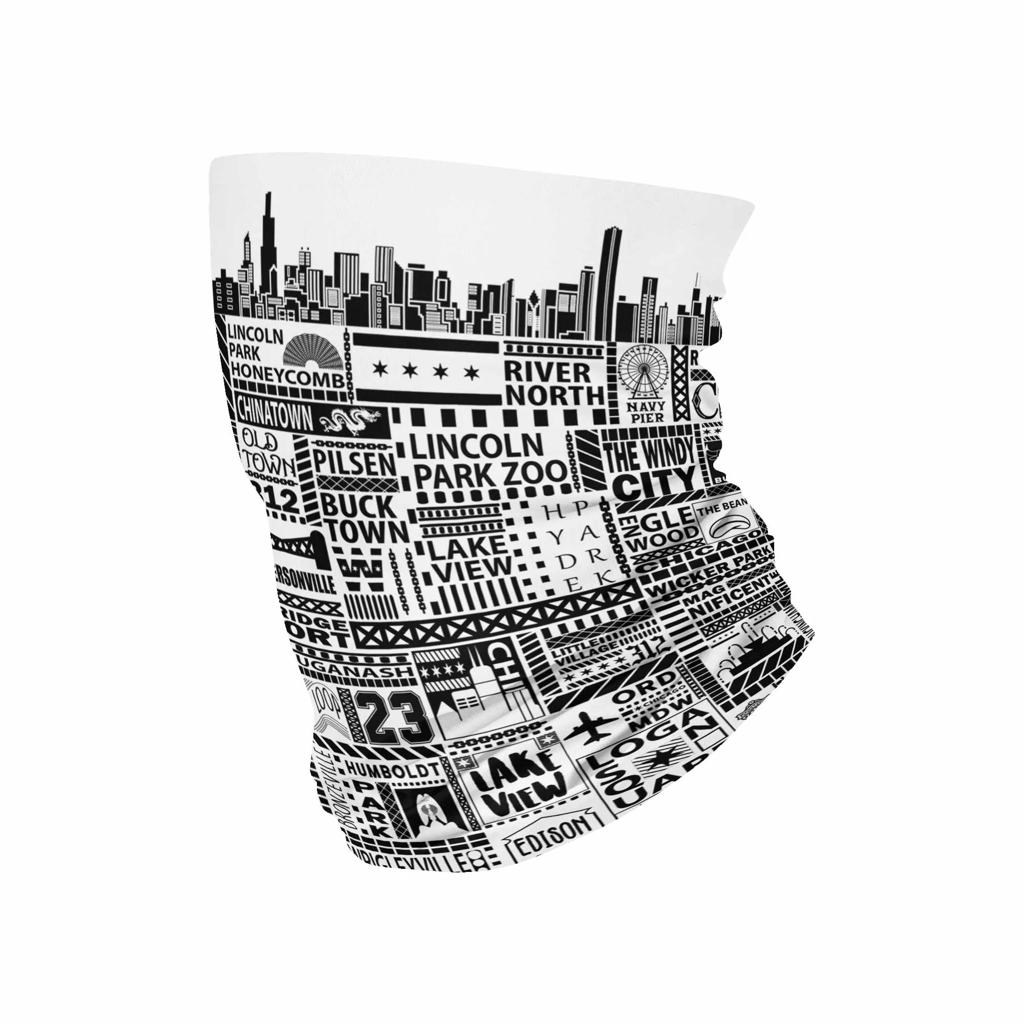 Chi-Towns White Neck Gaiter