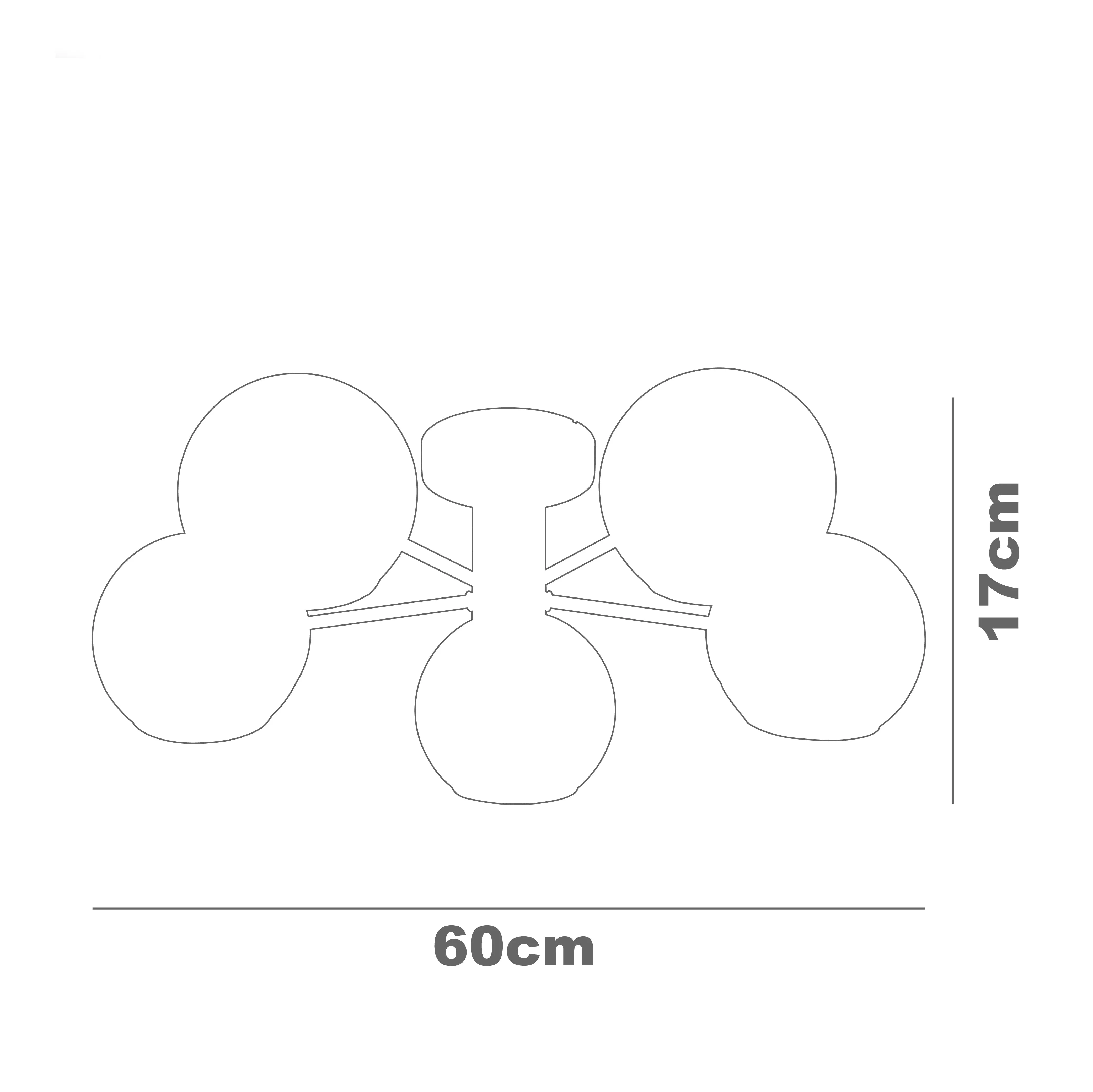 Colney 5 Light Smoked Glass Semi Flush Ceiling Light 55Cm