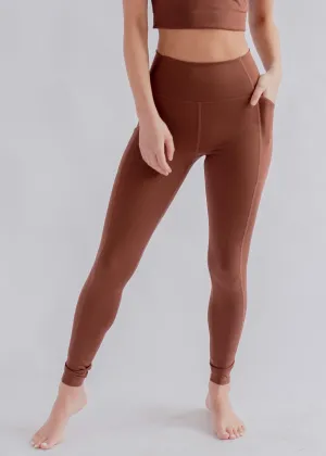 Compressive High-Rise Pocket Legging, Earth