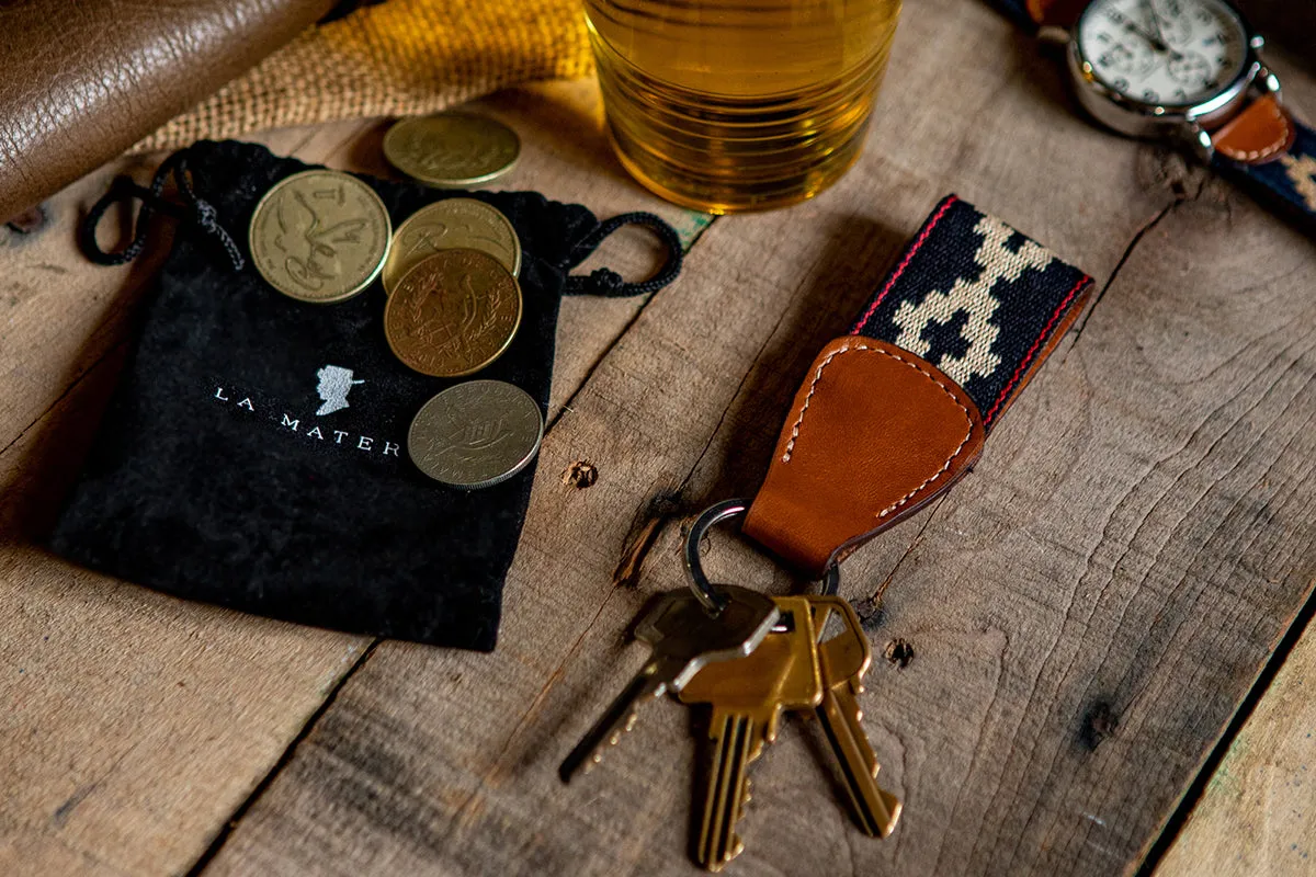 Corbina Black Woven Keychain