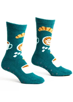Croissant & Latte Slipper Socks