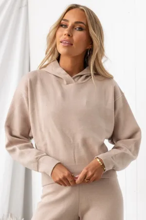 Crop Hoodie - Oatmeal