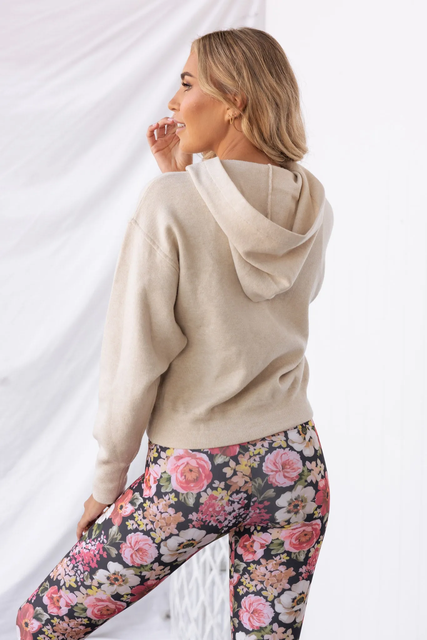 Crop Hoodie - Oatmeal