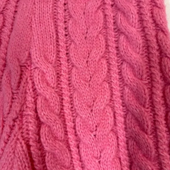 Daily Drills Sweater Pink Shorts Cheeks Cable Knit XS Small