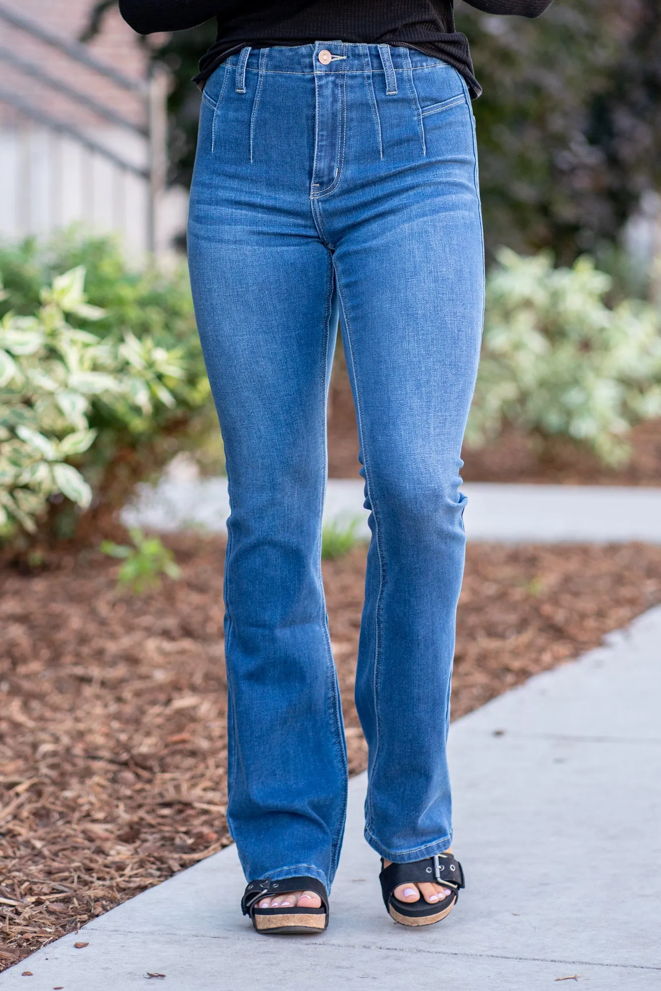 Dart Detail High Rise Boot Cut