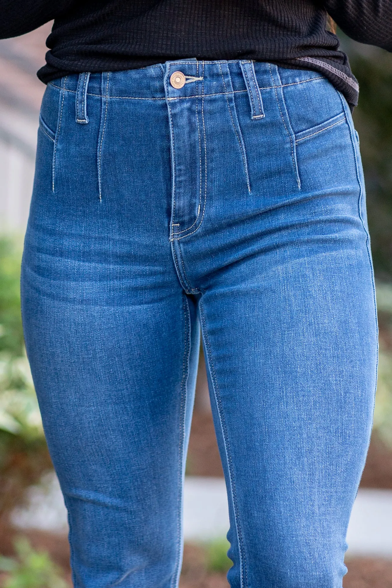 Dart Detail High Rise Boot Cut