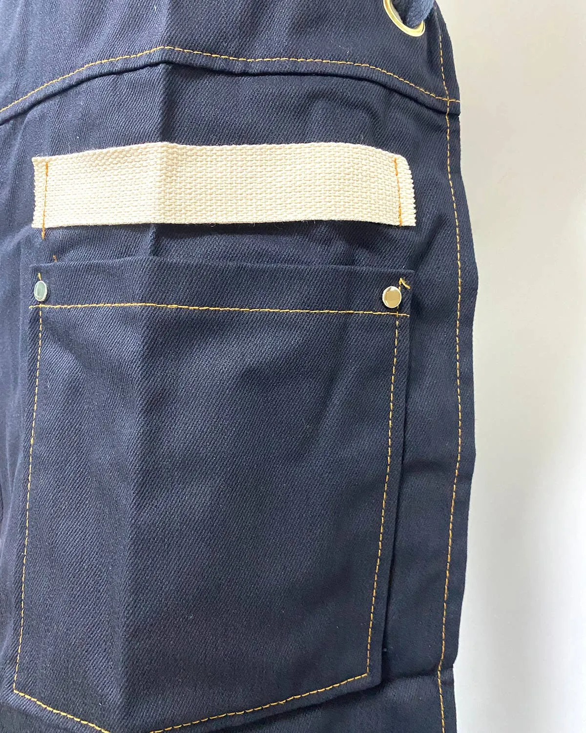 Denim Apron with Double Pockets