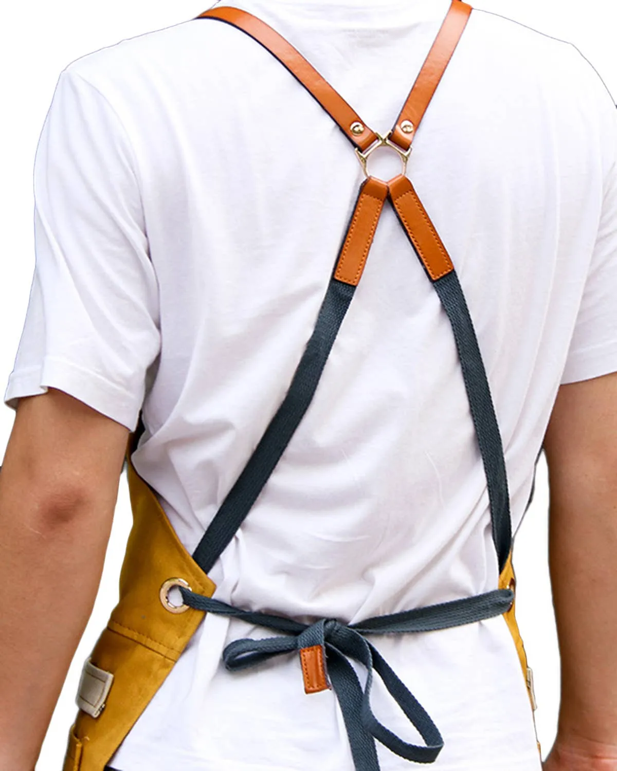 Denim Apron with Double Pockets