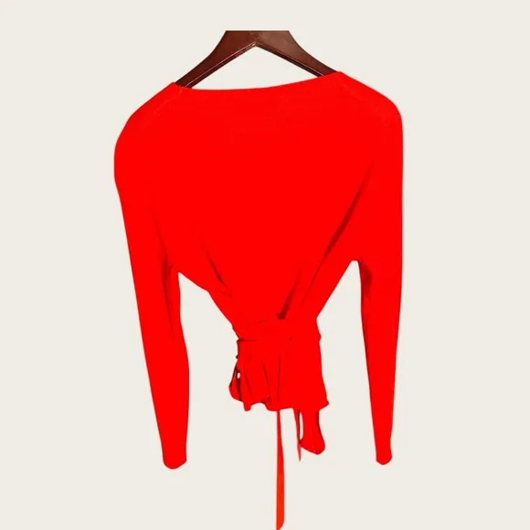 Diane Von Furstenberg Red V-Neck Sweater