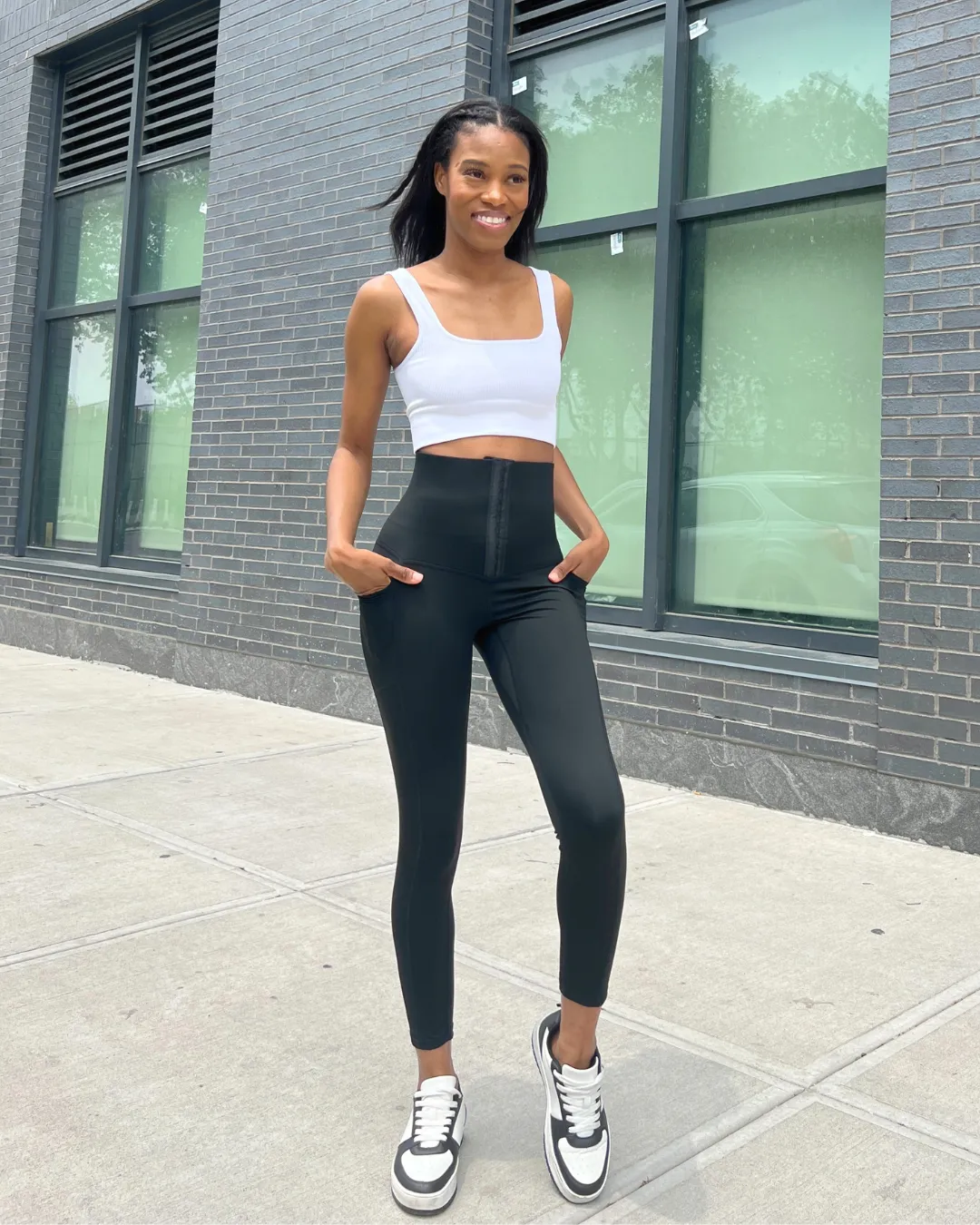 Faja Tummy Control Leggings Pockets