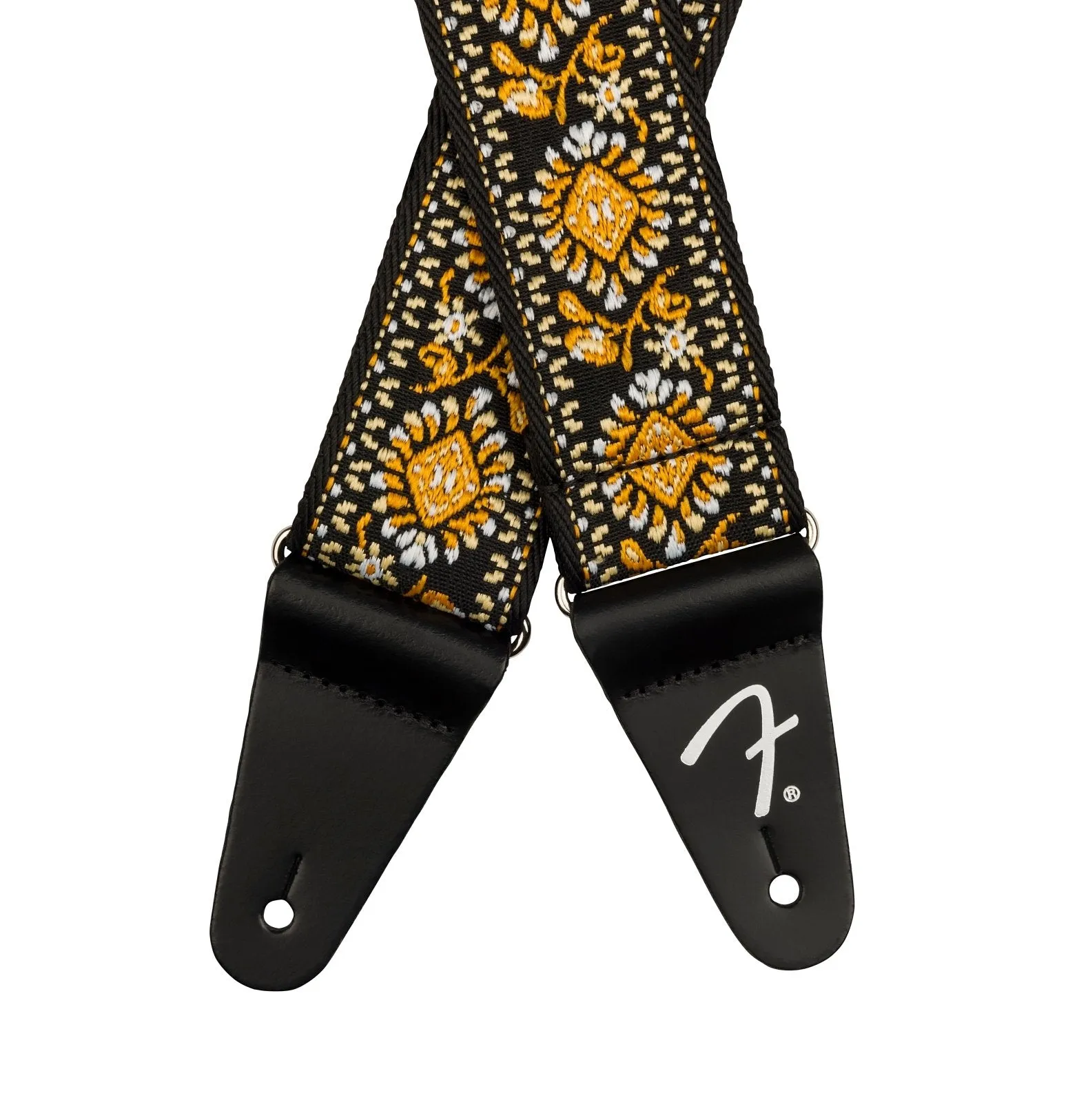 Fender Pasadena Woven Yellow Lotus Guitar Strap
