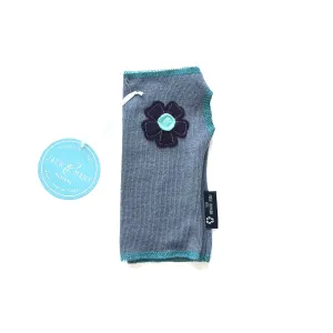 Fingerless Mittens Short, Grey Merino Wool | 184