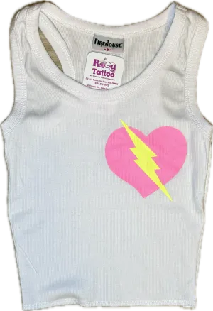 FIREHOUSE- Lightning Strike Heart Tank (white)