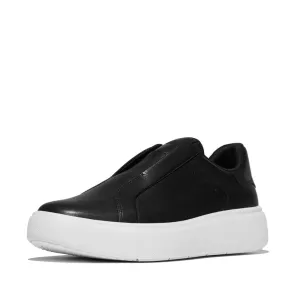FitFlop RTG Leather Laceless Sneakers - Black